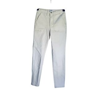 OAT Women's High Rise Skinny Ankle Jeans Sz 6/28 (2/24) Ivory 26” Inseam - See*